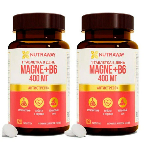   Nutraway Magne + B6 ., 120 ., 2 .   -     -,    