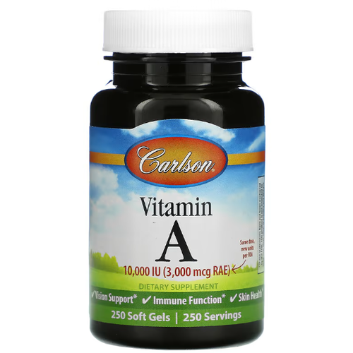   Carlson Vitamin A 10000 IU (3,000 mcg RAE)   10000 , 250  .   -     -,    