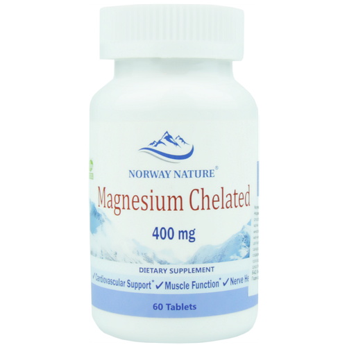    Norway Nature Magnesium Chelated, 100 , 400 , 60 .   -     -,    