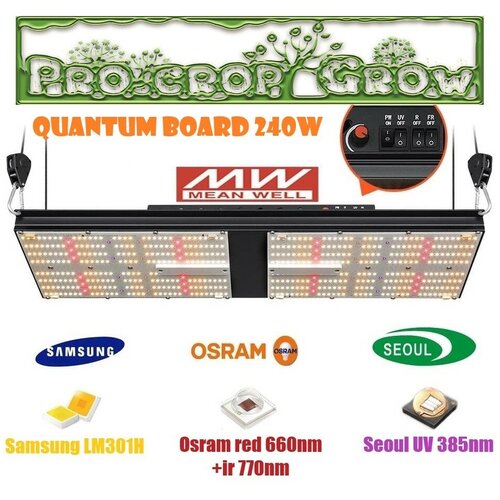   Premium Quantum board 240w Samsung LM301H NEW OSRAM V4 660nm+IR LG SEOUL UV 385nm (     ,   240  )   -     -,    