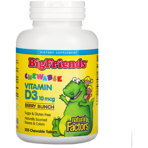   Natural Factors Big Friends Chewable Vitamin D3 . ., 400 , 120 , 250 .,    -     -,    