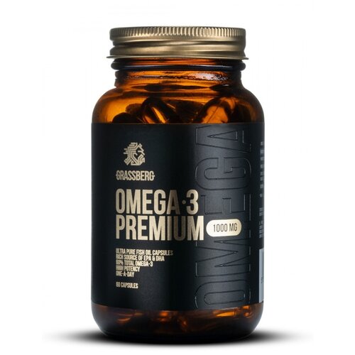   Grassberg Omega 3 Premium ., 1000 , 225 , 60 .   -     -,    