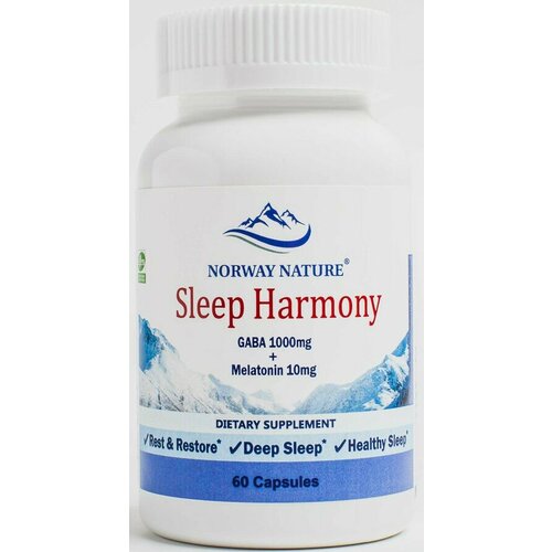   Norway Nature Sleep Harmony GABA 1000  + Melatonin 10  (   ) 60  (Norway Nature)   -     -,    