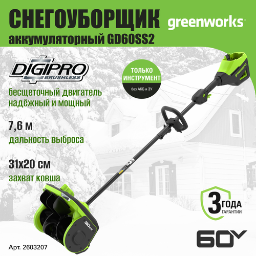     Greenworks 2603207,  60V, 30 ,  ,       -     -,    