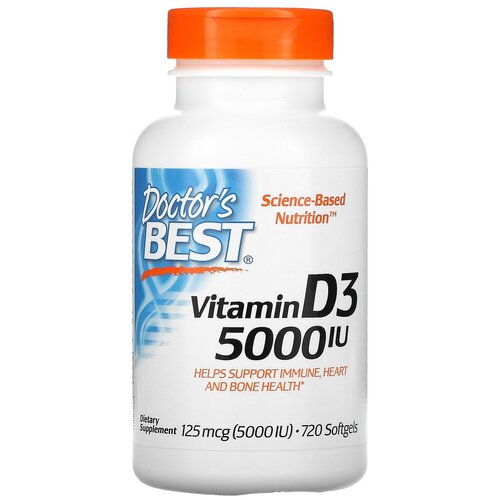   Doctor's Best Vitamin D3 ., 5000 , 220 , 720 .   -     -,    