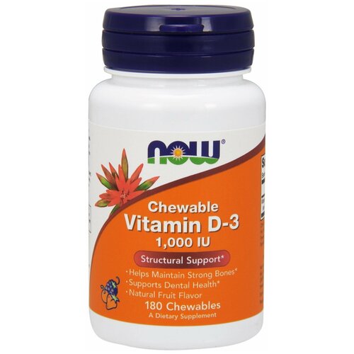    NOW Chewable Vitamin D3  , 100 , 1000 ME, 180 .   -     -,    