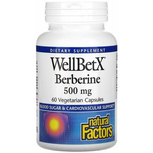   100% iHerb - Berberine, , WellBetX, 500 , 60  , Natural Factors   -     -,    