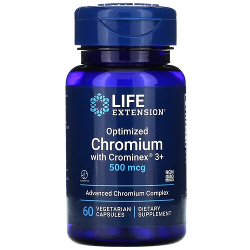    Life Extension Optimized Chromium with Crominex 3+, 50 , 500 , 60 .   -     -,    