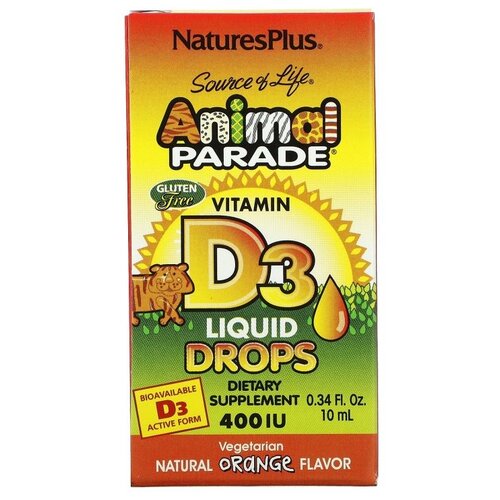    Natures Plus Animal Parade Vitamin D3, 80 , 10 , 400    -     -,    