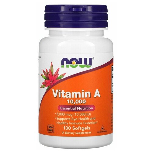   NOW Foods Vitamin A 10 000 IU 100    -     -,    