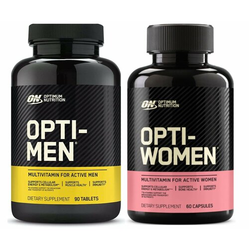     OPTIMUM NUTRITION OPTI - MEN 90 tablets & WOMEN 60 capsules 90, 60,    -     -,    