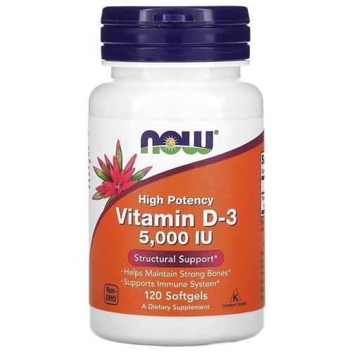   NOW Foods, Vitamin D-3, 5,000 IU,  D-3, 5000 , 120     -     -,    