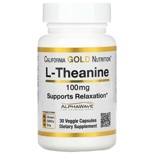   California Gold Nutrition L-Theanine AlphaWave . ., 100 , 40 , 30 .   -     -,    