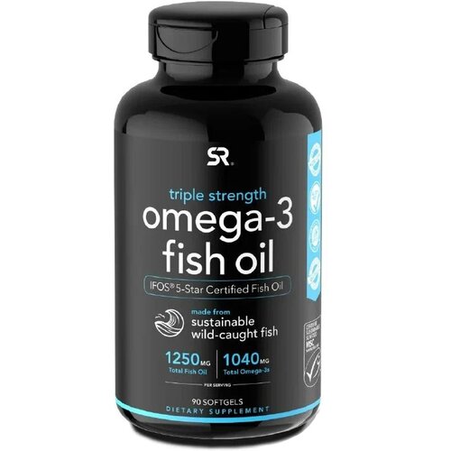    3 Sports Research Omega-3 Fish Oil Triple Strength 1250  90    -     -,    