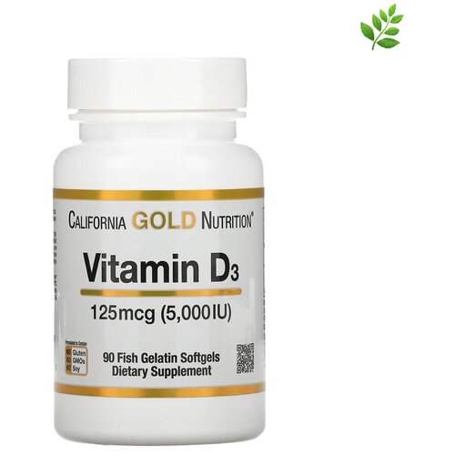   California Gold Nutrition,  D3, 125  (5000 ), 90 .( D)   -     -,    