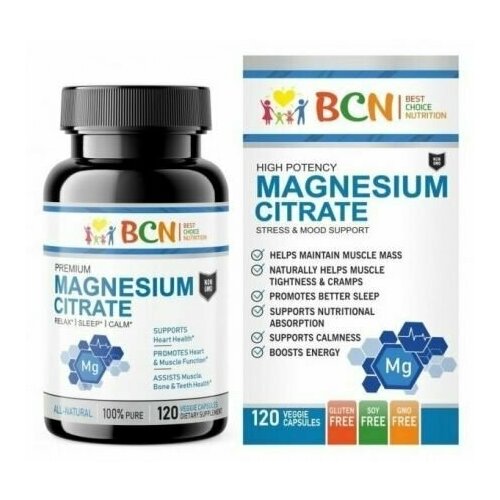   BCN Magnesium Citrate 400 mg, 120      -     -,    