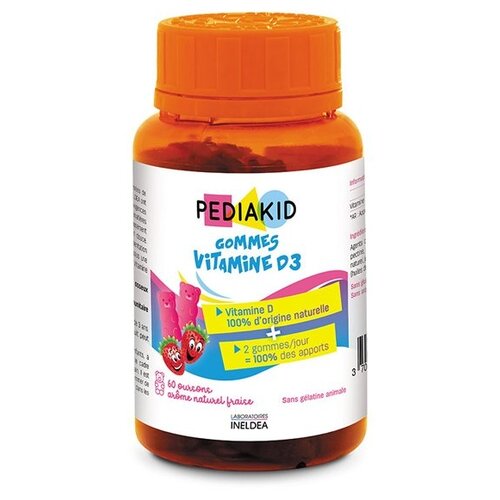   PEDIAKID Gommes Vitamine D3 . ., 1 , 60 .,    -     -,    