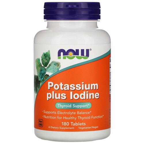    NOW Potassium Plus Iodine, 90 , 100 , 180 .   -     -,    