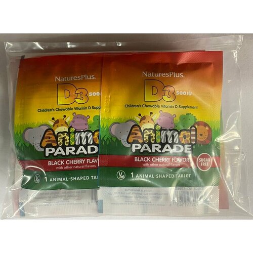   Nature's Plus Animal Parade Vitamin D3 ( D3  )     500 ,  12    -     -,    