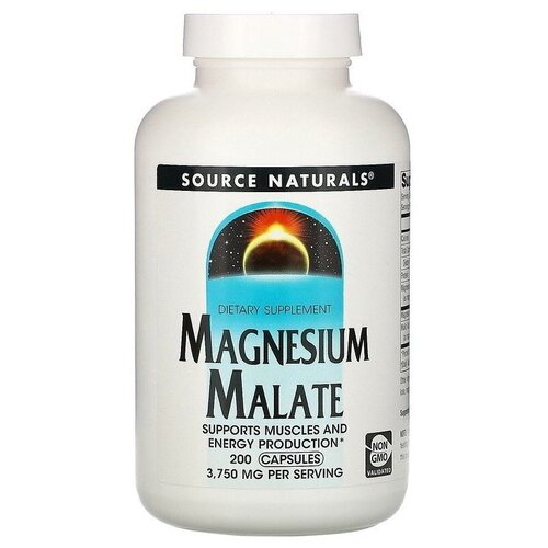   Source Naturals Magnesium Malate 200  (Source Naturals)   -     -,    