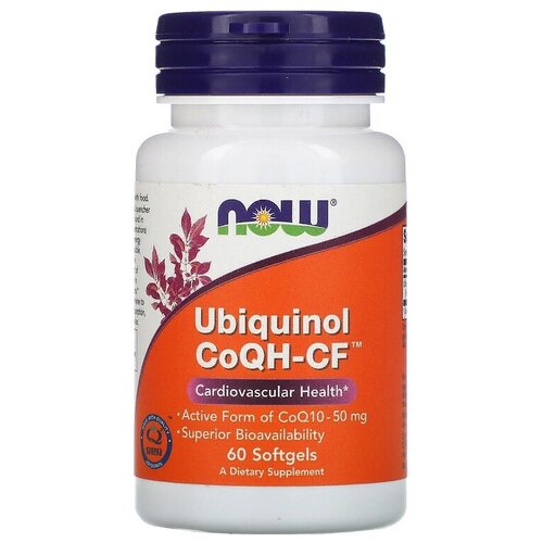    NOW Ubiquinol CoQH-CF, 50 , 60 .   -     -,    