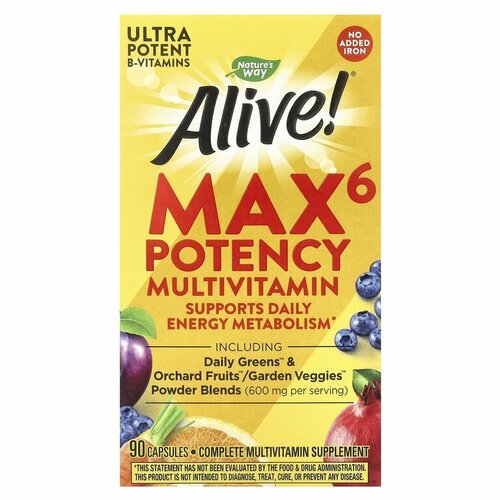   Nature's Way Alive! Max6 Potency (   ) 90    -     -,    