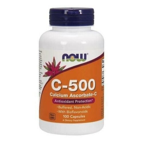   NOW C-500 Calcium Ascorbate 100 vcaps   -     -,    