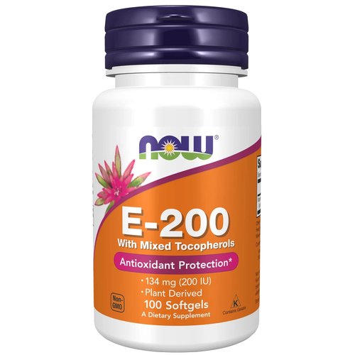    NOW E-200 With Mixed Tocopherols, 70 , 100 , 100 .   -     -,    