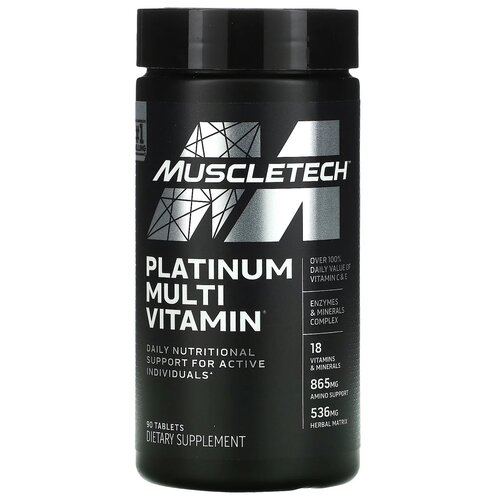   MuscleTech Platinum Multivitamin, 100 , 90 .   -     -,    