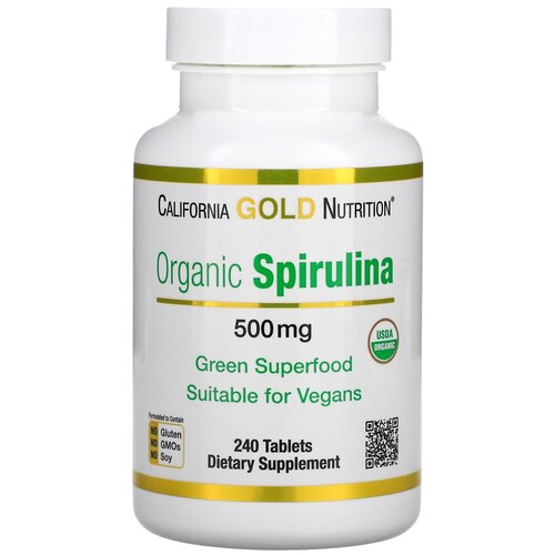   California Gold Nutrition Organic Spirulina ., 500 , 180 , 240 .   -     -,    