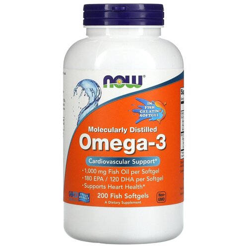    NOW Moleculary Distilled Omega-3, 400 , 200 .   -     -,    