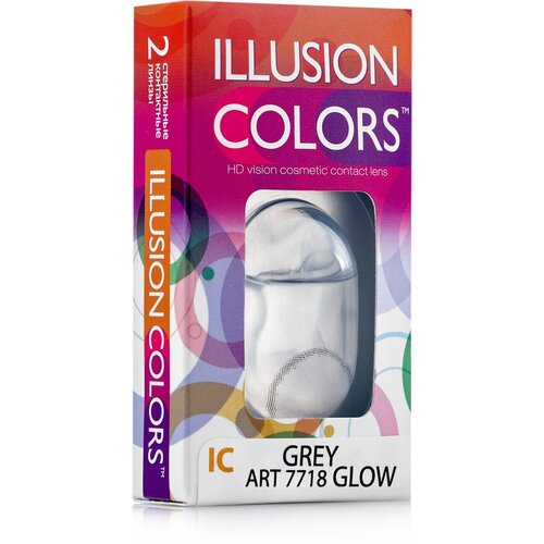     ILLUSION olors Glow, 2 ., R 8,6, D -2,5, grey   -     -,    