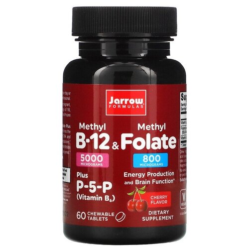    Jarrow Formulas Methyl B-12 & Methyl Folate 5000 /800  (), 80 , 60 .   -     -,    