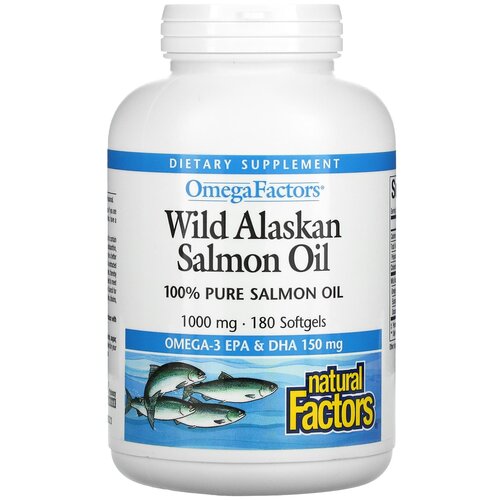    Natural Factors Omega Factors Wild Alaskan Salmon Oil, 380 , 180 .   -     -,    