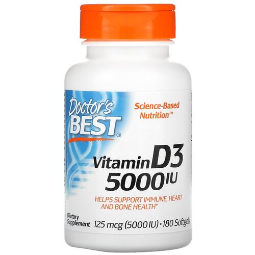   Doctor's Best Vitamin D3 ., 5000 , 70 , 180 .   -     -,    