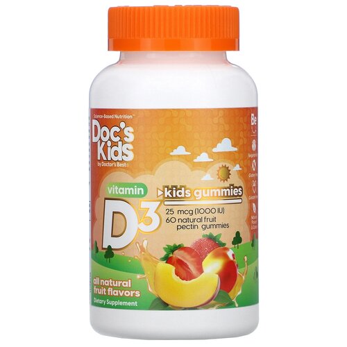    Doctor's Best Doc's Kids Vitamin D3 Gummies    25  (1000 ), 230 , 1000 ME, 60 .   -     -,    