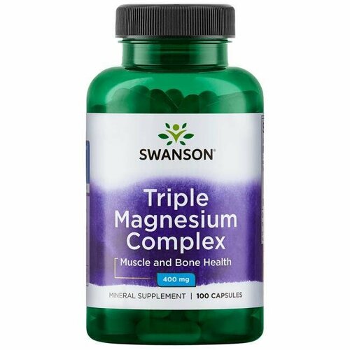    400, Swanson Triple Magnesium Complex 400 mg, 100    -     -,    