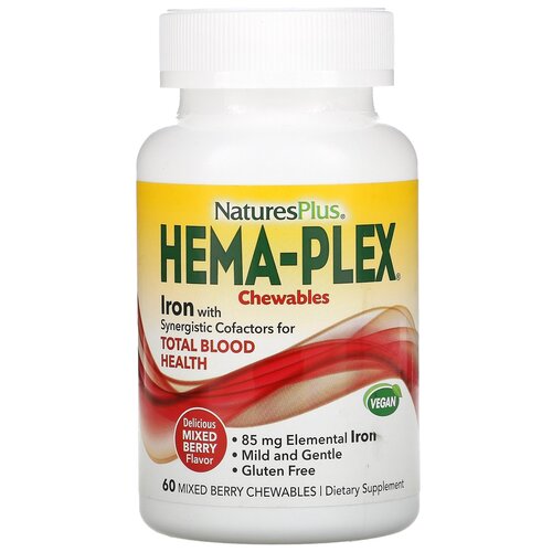    Natures Plus Hema-Plex  (  ), 150 , 60 .   -     -,    