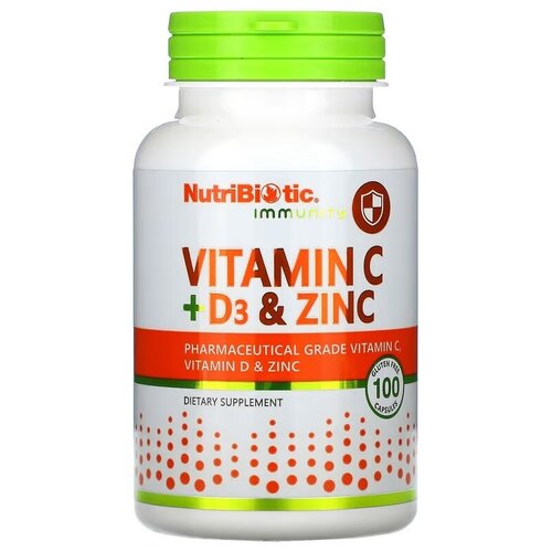   NutriBiotic Immunity Vitamin C+D3 & Zinc ( C + D3  ) 100    -     -,    