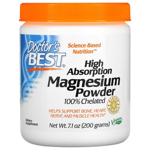    Doctor's Best High Absorption Magnesium, 200 , 200    -     -,    