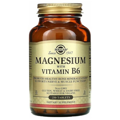   Solgar Magnesium with Vitamin B6 250    -     -,    