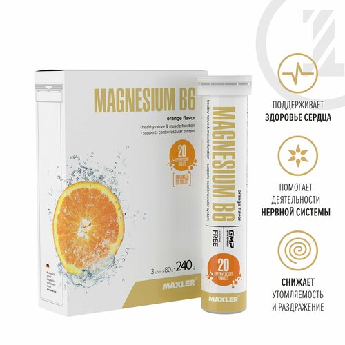    B6   Maxler Magnesium B6 Effervescent (320 .)    -     -,    