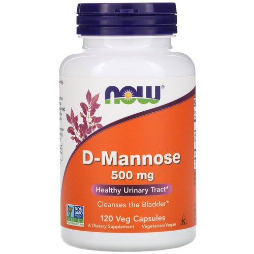   NOW Foods, D-Mannose, 500 mg, D-, 500 , 120     -     -,    