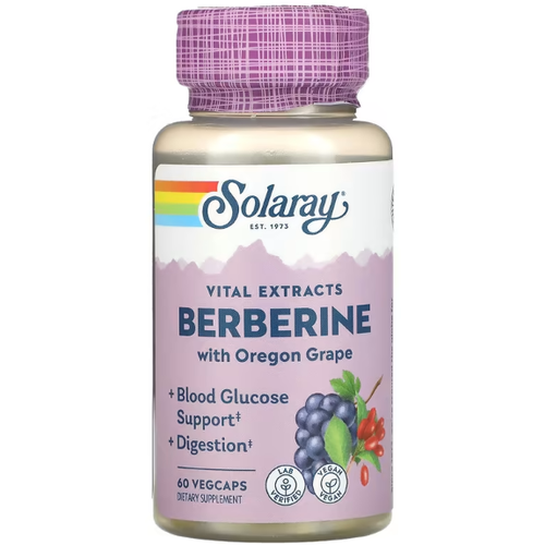   Solaray Berberine with Oregon Grape Vital Extracts 60   (Solaray)   -     -,    