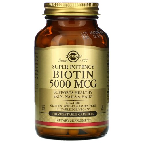   Solgar Biotin 5000 mcg 100 Vcaps   -     -,    