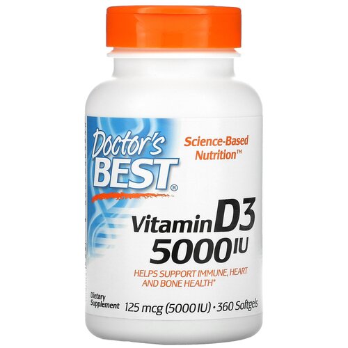   Doctor's Best Vitamin D3 ., 5000 , 120 , 360 .   -     -,    