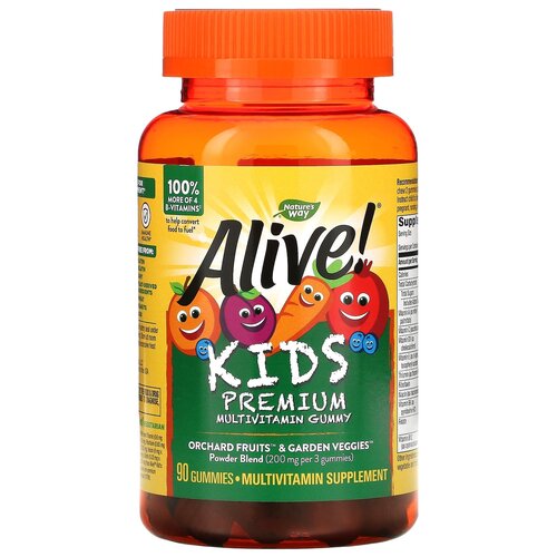    Nature's Way Alive! Kids Premium Multivitamin Gummy, 380 , 90 .   -     -,    