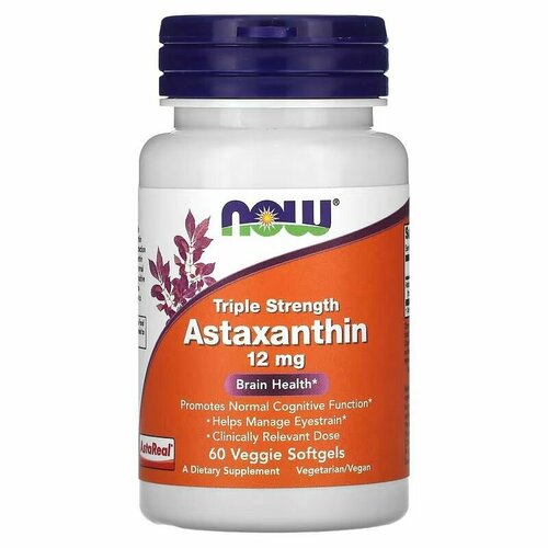   , Astaxanthin, NOW, 12 , 60     -     -,    