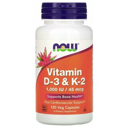   Now Foods Vitamin D-3 1000 IU Vitamin K-2 45 mcg 120    -     -,    