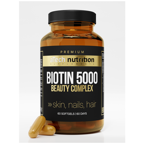    aTech Nutrition Premium Biotin Beauty Complex, 1.4 , 60 .   -     -,    